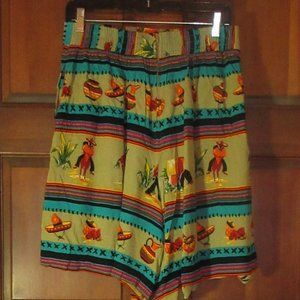 AKF Colorful Mexican Rayon Skort Medium